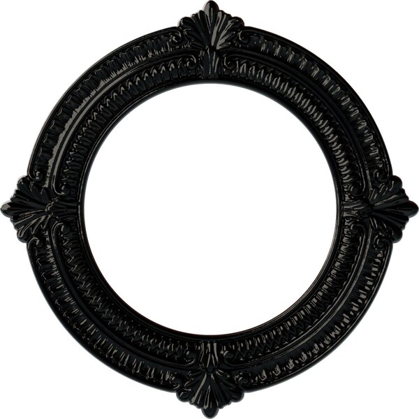 Ekena Millwork Benson Ceiling Medallion (Fits Canopies up to 8"), Hnd-Painted Black Pearl, 13 1/8"OD x 8"ID x 5/8"P CM13BNBPS - main